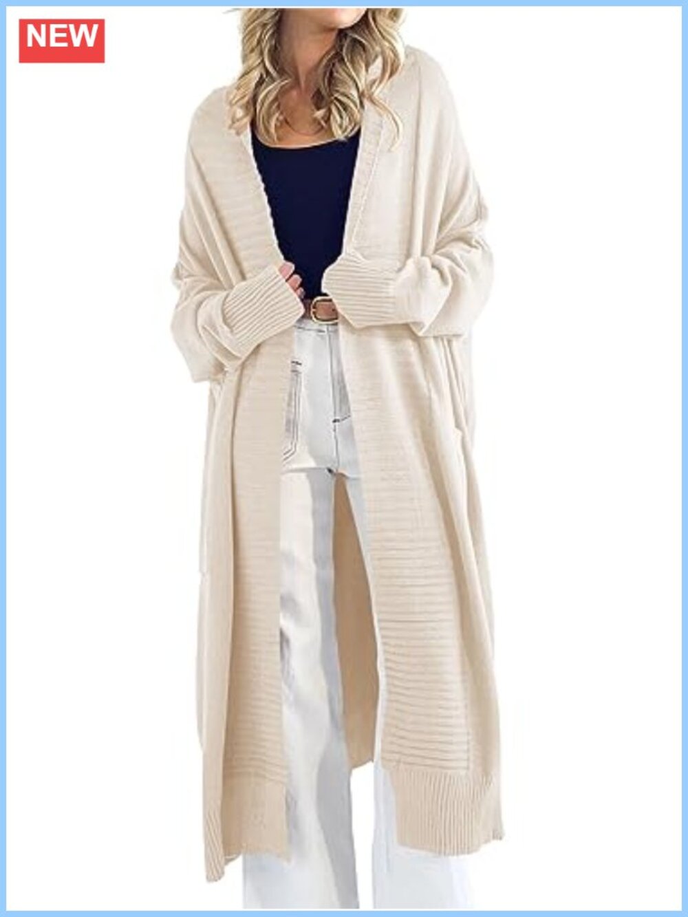 Oversized Chunky Knit Long Cardigan Sweater Coat Duster - Women's Fall Winter
